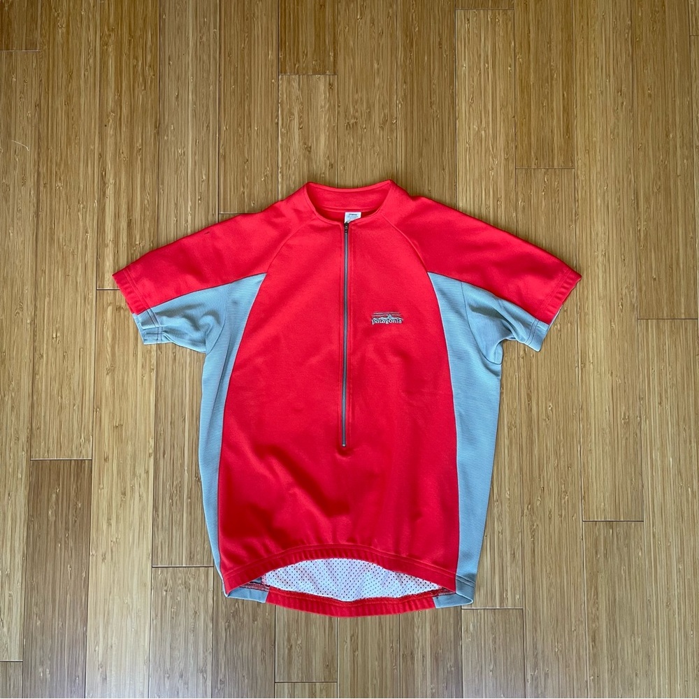 Vintage Red/Silver Patagonia Biker Shirt